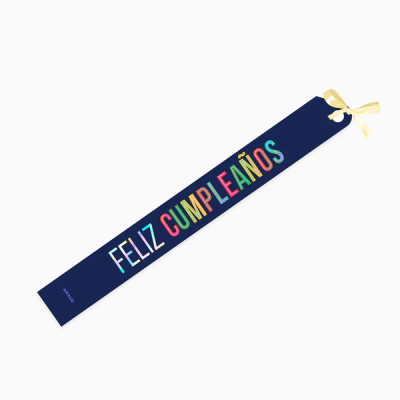 BANDA 'FELIZ CUMPLEAÑOS' AZUL MARINO