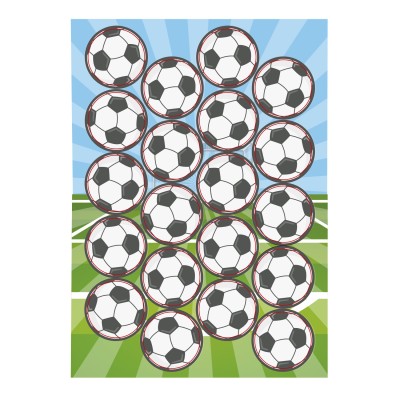 MINI DISCOS OBLEA BALONES FÚTBOL 3,4CM