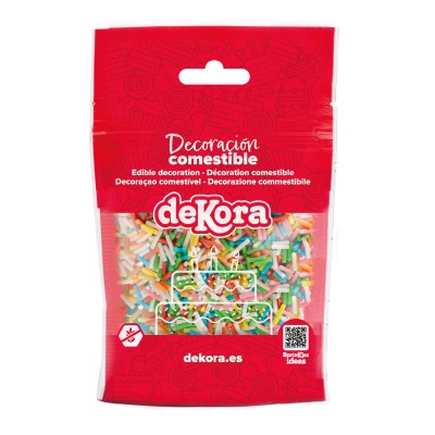 CONFETI FIDEOS DE AZÚCAR COLORES SURTIDOS 100GR