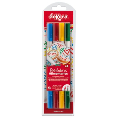 ROTULADORES 4 COLORES DOBLE PUNTA