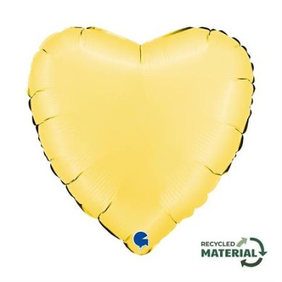 GLOBO CORAZON AMARILLO PLATANO 18'
