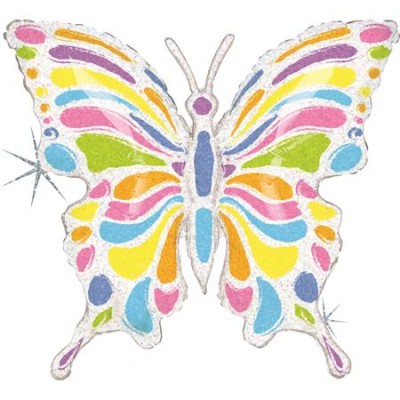 GLOBO FOIL MARIPOSA PASTEL 71 CM