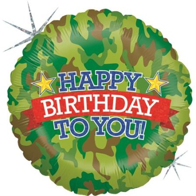 GLOBO HAPPY BIRTHDAY CAMUFLAJE 18'