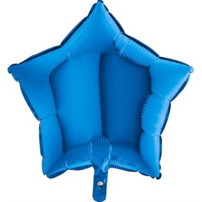 GLOBO ESTRELLA AZUL BRILLO 18'