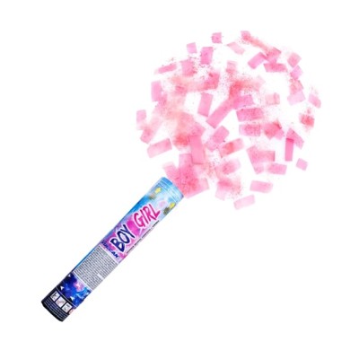 CAÑON REVELACION CONFETTI & SMOKE ROSA