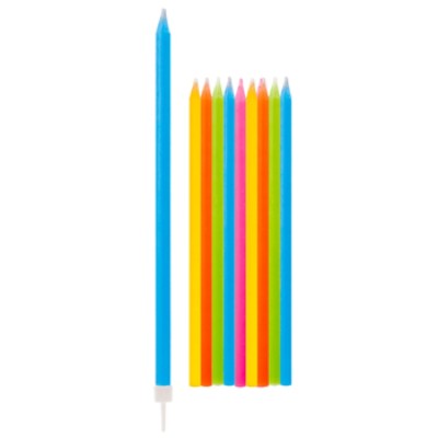 VELAS PALOS LARGO MULTICOLOR 10 UND
