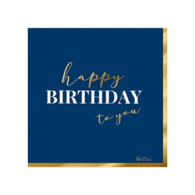 SERVILLETAS HAPPY BIRTHDAY 33 CM 16 UND