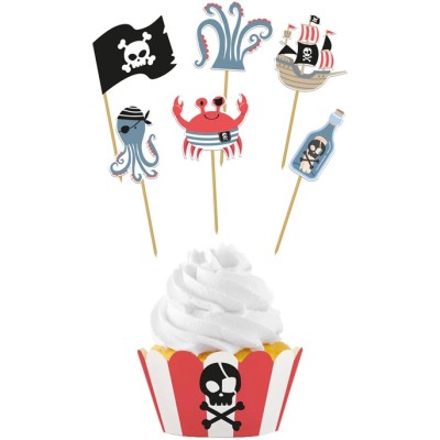 CUPCAKE DECO PIRATA 6 UND