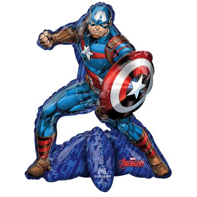 GLOBO FOIL CAPITAN AMERICA 50 CM (AIRE)