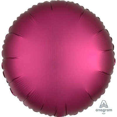 GLOBO CORAZON GRANATE SATIN 18'