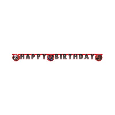 GUIRNALDA HAPPY BDAY SPIDERMAN TELARAÑA PAPEL