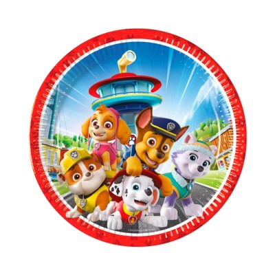 PLATOS PATRULLA CANINA 23 CM 8 UND
