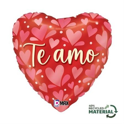 GLOBO CORAZON ROJO ¨TE AMO¨ 18'