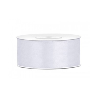 ROLLO CINTA BLANCA SATIN 25MM X 25 MTRS