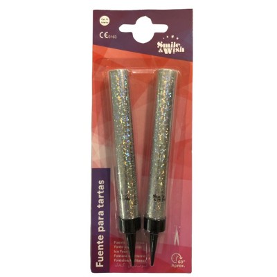 BLISTER 2 BENGALAS PASTEL PLATA 60'