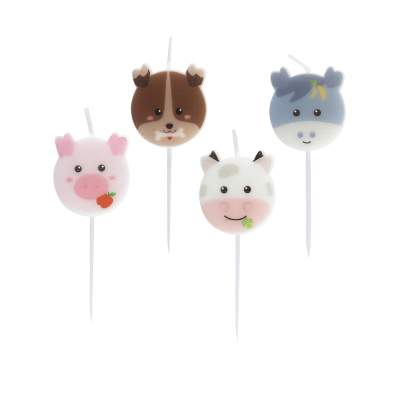 KIT VELA ANIMALES GRANJA 4 PZAS