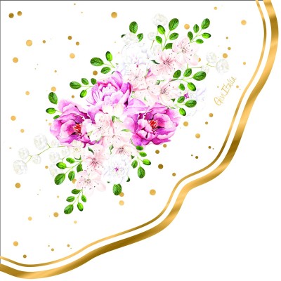 SERVILLETAS QUEEN ROSE 33 CM 16 UND