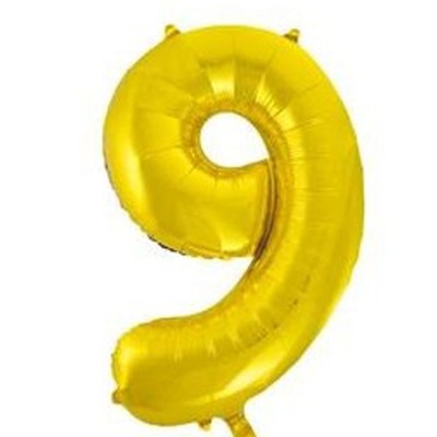 GLOBO FOIL 86 CM-ORO N.9