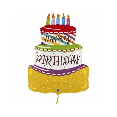 GLOBO FOIL BIRTHDAY CAKE 27'