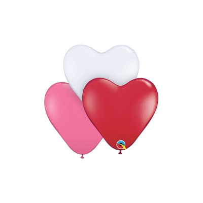 GLOBOS LATEX CORAZON STDO 50 UND QX