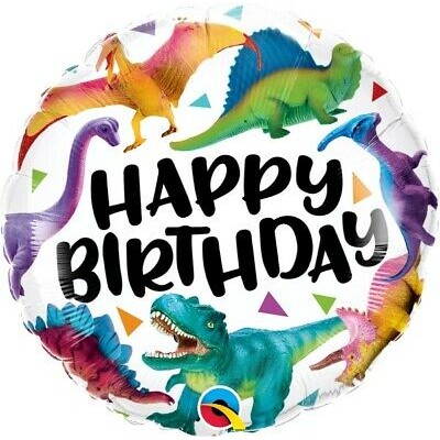 GLOBO FOIL DINO HAPPY BIRTHDAY 45 CM