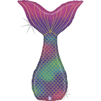 GLOBO FOIL COLA SIRENA BRILLANTE 117 CM