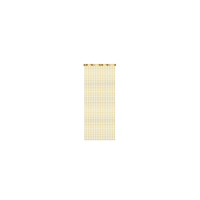 CORTINA DE FIESTA - ESTRELLAS, DORADO, 2.45MTR