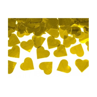 CAÑON CONFETTI CORAZON ORO 60 CM