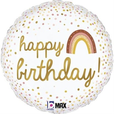 GLOBO FOIL HAPPY BIRTHDAY BOHO 18'