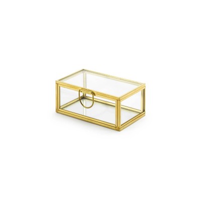 CAJA CRISTAL ANILLOS DE BODA 9 X 5.5 X 4 CM