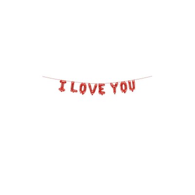GLOBO FOIL FRASE ¨I LOVE YOU¨ ROJO