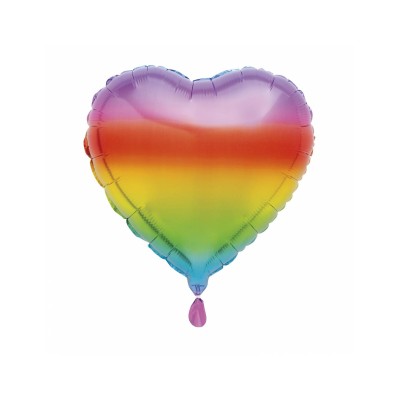 GLOBO FOIL CORAZON MULTICOLOR 18'