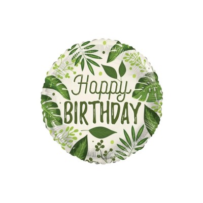 GLOBO FOIL HAPPY BIRTHDAY NATURALEZA 18'