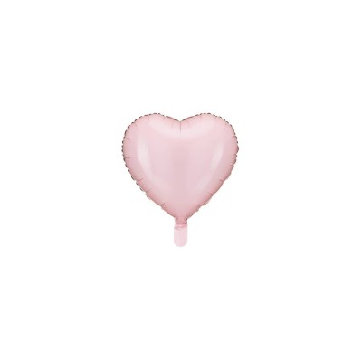 GLOBO FOIL CORAZÓN, 45 CM, ROSA CLARO