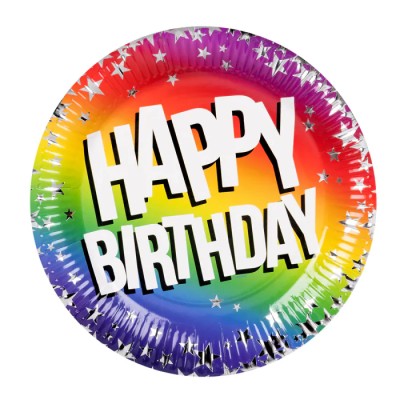 PLATOS HAPPY BIRTHDAY 23 CM 10 UND