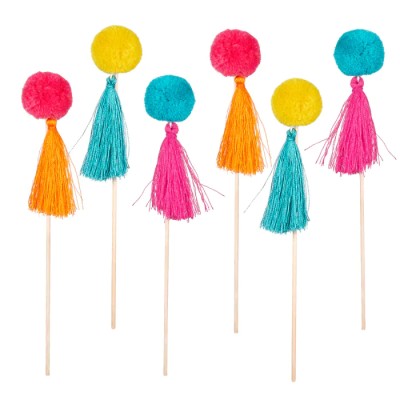 6 PALITOS DE CÓCTEL LIMA (18 CM)