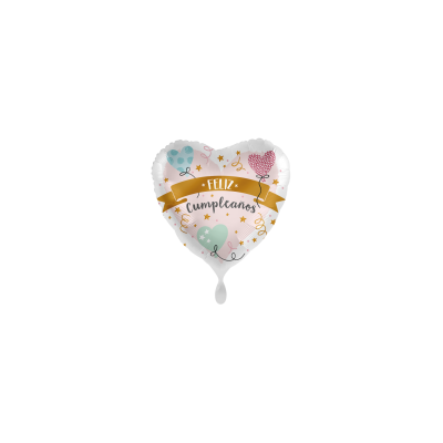 GLOBO CORAZON FELIZ CUMPLEAÑOS CORAZON 18'
