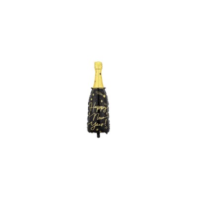GLOBO FOIL BOTELLA FELIZ AÑO NUEVO 98 CM
