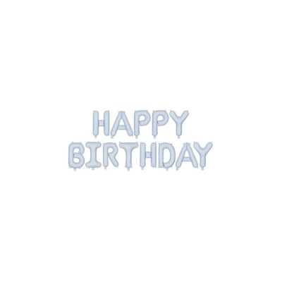 GLOBO FRASE HAPPY BIRTHDAY AZUL 340X35CM