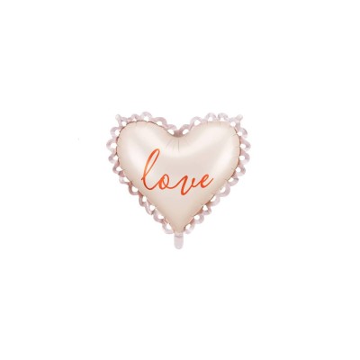 GLOBO FOIL CORAZON BORDADO 91 X 85 CM