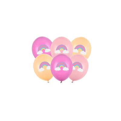 GLOBOS LATEX ARCOIRIS 6 UND