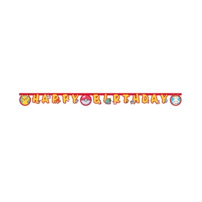 GUIRNALDA HAPPY BDAY POKEMON PAPEL FSC