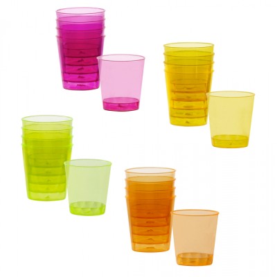 VASOS CHUPITO REUTILIZABLE 20 UND 4 COLORES