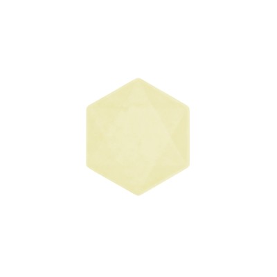 6 PLATOS 16X14CM HEXAGONAL AMARILLO VERT DECOR