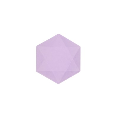 6 PLATOS 16X14CM HEXAGONAL LILA VERT DECOR