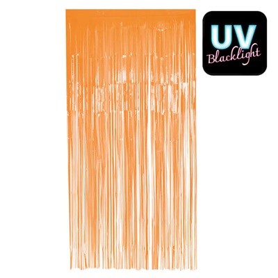 CORTINA METALIZADA NEON NARANJA 2 X 1 MTR