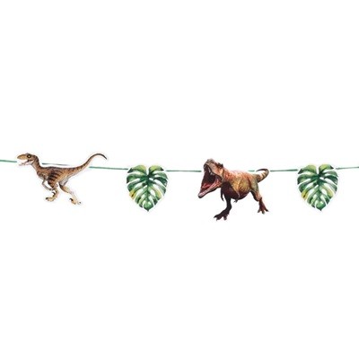 GUIRNALDA DE CARTÓN CON FORMA DE T-REX
