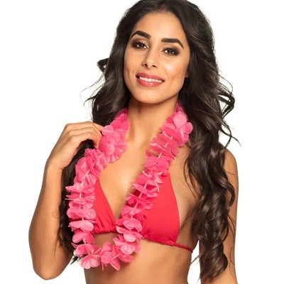 COLLAR HAWAIANO OHANA ROSA NEÓN