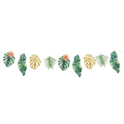 GUIRNALDA DE PAPEL HOJAS TROPICALES