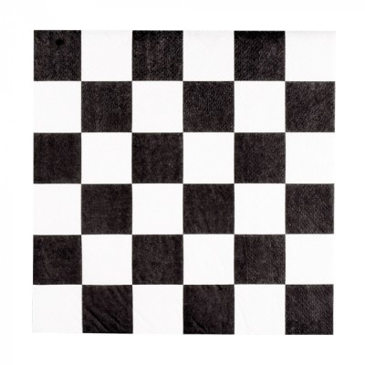 SERVILLETAS TEMA COCHE NEGRO Y BLANCO 20 UND